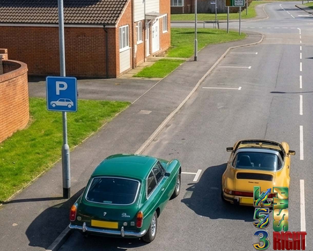 Motor car parking reservation sign